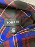 Torrid 100% Polyester Plaid Blue Long Sleeve Blouse Size Med Plus (00) - photo 7