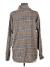 7th Roy Plaid Brown Long Sleeve Blouse Size M - photo 2