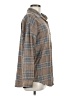7th Roy Plaid Brown Long Sleeve Blouse Size M - photo 4