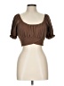 Altar'd State 100% Polyester Brown Short Sleeve Top Size L - photo 1