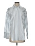 Zara Stripes Blue Long Sleeve Button-Down Shirt Size XS - photo 1