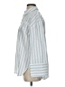 Zara Stripes Blue Long Sleeve Button-Down Shirt Size XS - photo 5