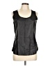 Ecru 100% Leather Black Sleeveless Blouse Size L - photo 1