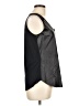 Ecru 100% Leather Black Sleeveless Blouse Size L - photo 4