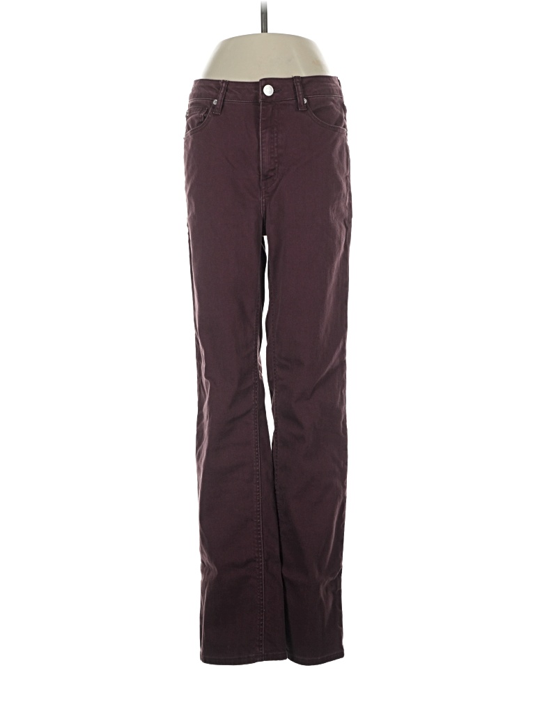 Pre-owned Quince Casual Pants In Burgundy