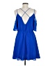 GB 100% Polyester Solid Blue Casual Dress Size M - photo 2