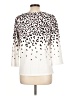 Talbots Animal Print Ivory 3/4 Sleeve Blouse Size L - photo 2