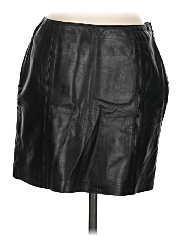 DANIER Faux Leather Skirt (view 1)
