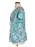 Talbots 100% Polyester Teal Short Sleeve Blouse Size XL - photo 5