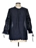 Neiman Marcus Blue 3/4 Sleeve Blouse Size L - photo 1