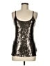 MICHAEL Michael Kors 100% Rayon Silver Sleeveless Top Size M - photo 1