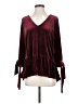 Halogen Burgundy Long Sleeve Blouse Size S - photo 1