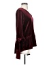 Halogen Burgundy Long Sleeve Blouse Size S - photo 4