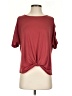 Perseption Concept Burgundy Short Sleeve Top Size S - photo 1