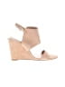 H By Halston 100% Leather Tan Wedges Size 7 - photo 1