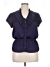 AGB Purple Short Sleeve Blouse Size XL - photo 1