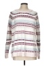 Lands' End 100% Cotton Stripes Ivory Pullover Sweater Size L - photo 1