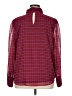 Ann Taylor 100% Polyester Burgundy Long Sleeve Blouse Size XL - photo 2