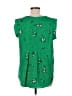 Pleione 100% Polyester Green Sleeveless Blouse Size M - photo 2