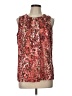 Anne Klein 100% Polyester Red Sleeveless T-Shirt Size L - photo 1