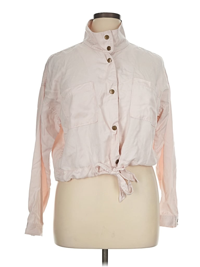 Pre-owned Marine Layer Long Sleeve Blouse In Pink