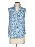 Ann Taylor 100% Polyester Blue Sleeveless Blouse Size XS - photo 1