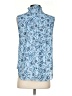 Ann Taylor 100% Polyester Blue Sleeveless Blouse Size XS - photo 2