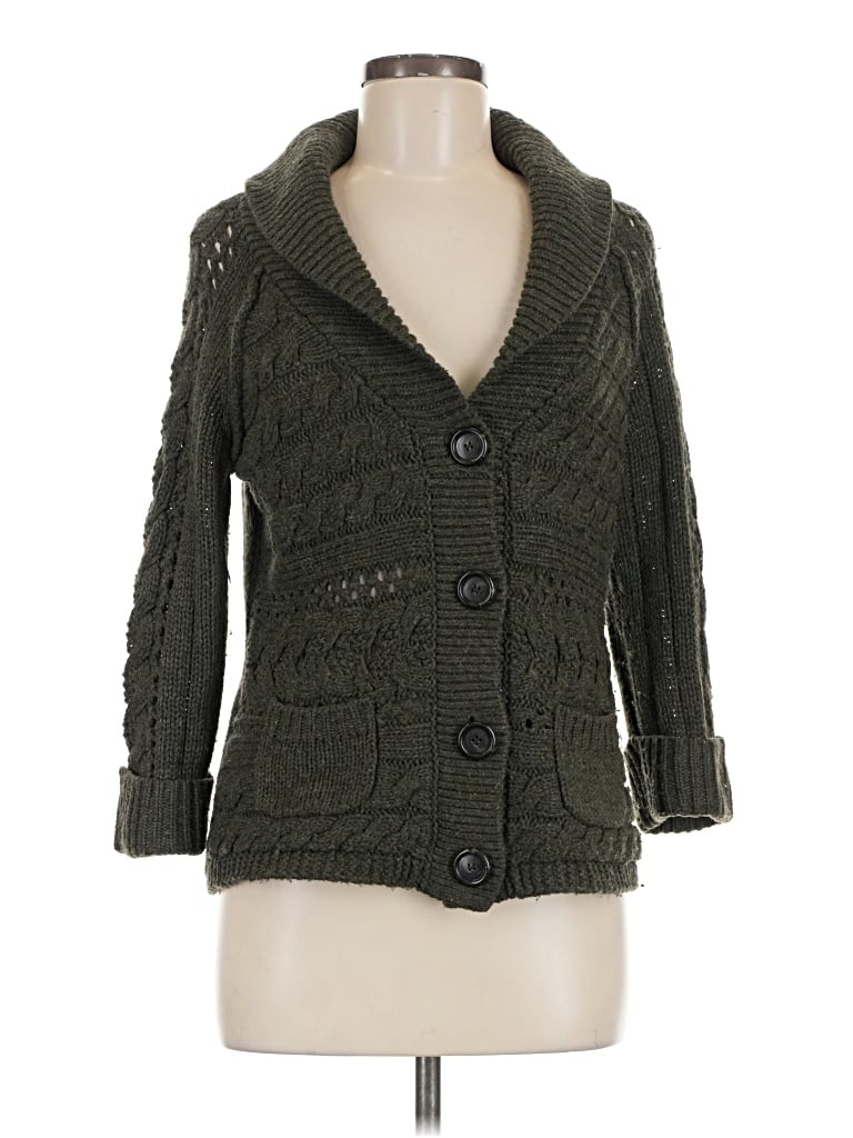 Pre-owned Caslon Cardigan Sweater In Green