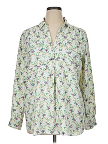 Ann Taylor Long Sleeve Blouse (view 1)