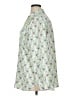 Ann Taylor 100% Polyester Floral Green Long Sleeve Blouse Size XL - photo 5