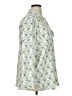 Ann Taylor 100% Polyester Floral Green Long Sleeve Blouse Size XL - photo 4