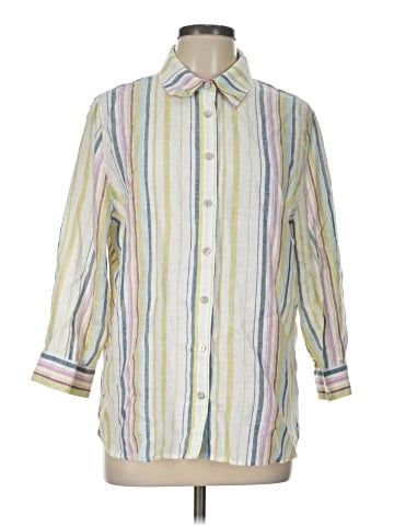 Chico's 3/4 Sleeve Button-Down Shirt (view 1)