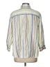 Chico's 100% Linen Stripes Yellow 3/4 Sleeve Button-Down Shirt Size Lg (2) - photo 2
