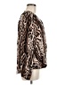 INC International Concepts 100% Polyester Animal Print Brown Long Sleeve Blouse Size M - photo 4