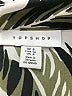Topshop 100% Polyester Tropical Green Short Sleeve Blouse Size 4 - photo 7