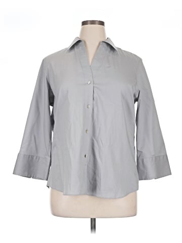 Foxcroft 3/4 Sleeve Button-Down Shirt (view 1)