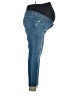 Old Navy - Maternity Solid Blue Jeans Size 14 Maternity - photo 4