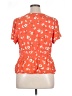 Old Navy Orange Short Sleeve Blouse Size XL - photo 2