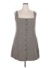 Cider 100% Polyester Houndstooth Gray Casual Dress Size 1X - photo 1