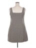 Cider 100% Polyester Houndstooth Gray Casual Dress Size 1X - photo 2