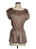 Twenty One 100% Polyester Brown Short Sleeve Blouse Size S - photo 1