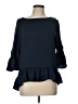 Eyeshadow 100% Polyester Blue 3/4 Sleeve Blouse Size L - photo 1