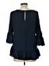 Eyeshadow 100% Polyester Blue 3/4 Sleeve Blouse Size L - photo 2