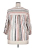 Knox Rose Stripes Silver 3/4 Sleeve Blouse Size XXL - photo 2