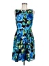 Maurices Print Blue Cocktail Dress Size 7 - photo 1