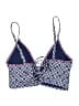 Cremieux 100% Polyester Hearts Blue Swimsuit Top Size L - photo 2
