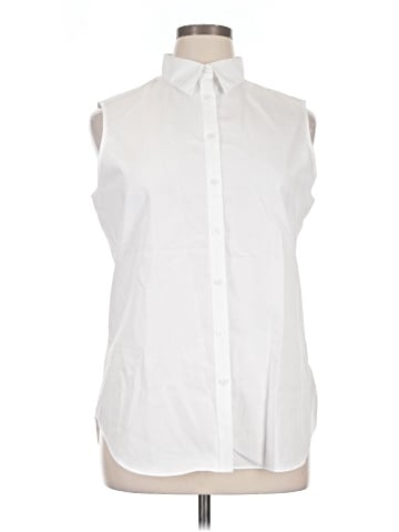 Lands' End Sleeveless Button-Down Shirt (view 1)