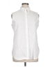 Lands' End 100% Supima Cotton White Sleeveless Button-Down Shirt Size 16 (tall) - photo 1