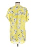 CAbi 100% Polyester Floral Yellow Short Sleeve Blouse Size M - photo 2
