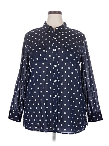 Talbots 3/4 Sleeve Button-Down Shirt (view 1)